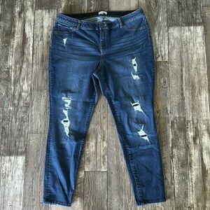 JOLT DISTRESSED WOMEN JEANS, SIZE 18